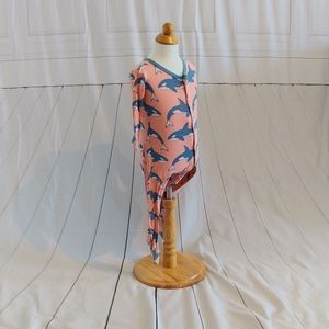 Kickee Pants button-up footie orca pajamas, 6-12 m